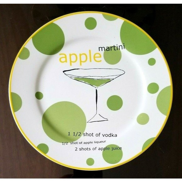 Rosanna Flavored Martinis Four 8" Cocktail Plates Box Set NOS - Picture 3 of 8